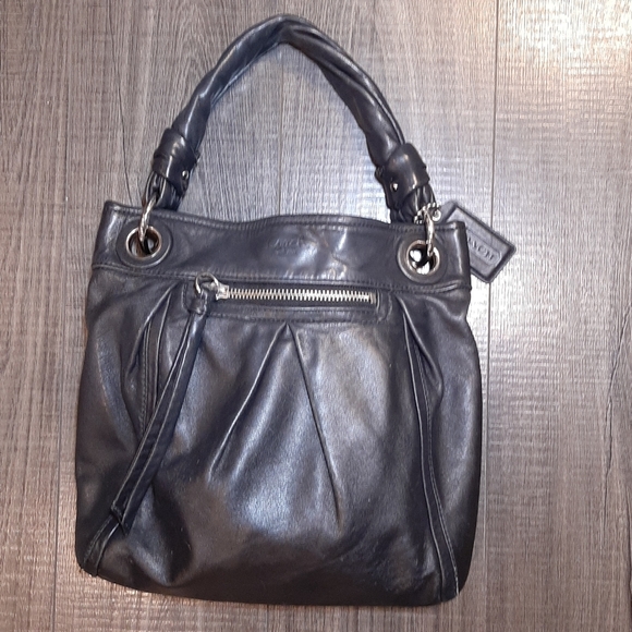 ❌SOLD❌Parker Leather Hobo Handbag Black Buttery Soft Gelato Pleated 13416 - Picture 14 of 14